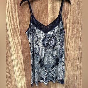 In Bloom by Jonquil size XL satin lace floral paisley slip dress night chemise